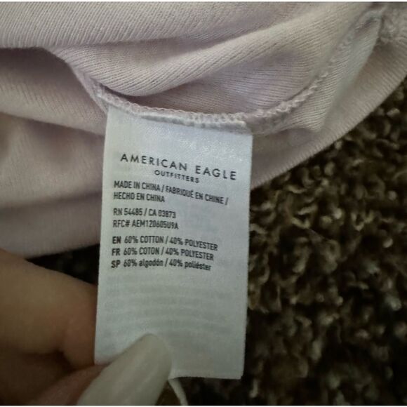 American Eagle Mushroom Graphic‎ Baby Tee Sz Large “Spread Kindness” - Picture 2 of 3